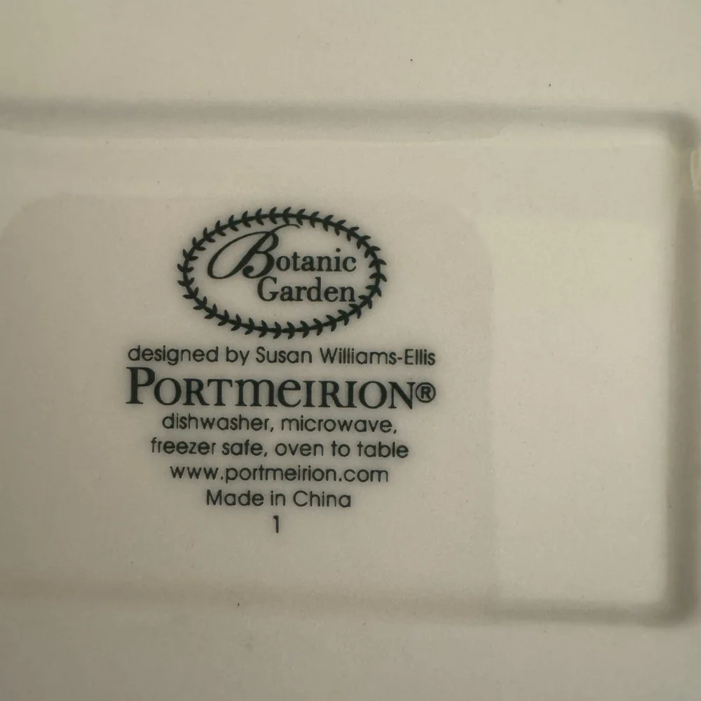 Portmeirion Botanic Garden Porcelain Meatloaf Dish 12 x 5.5” Sweet Pea